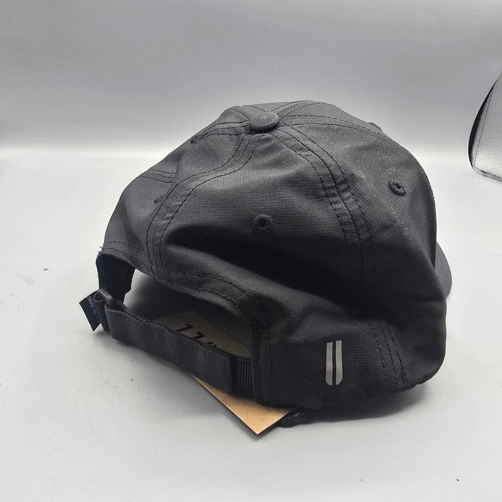 NOBULL Adjustable Performance Hat Black Reflective Logo Cap 225UBLKSM S/M